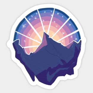 Mountain at Sunrise Sticker